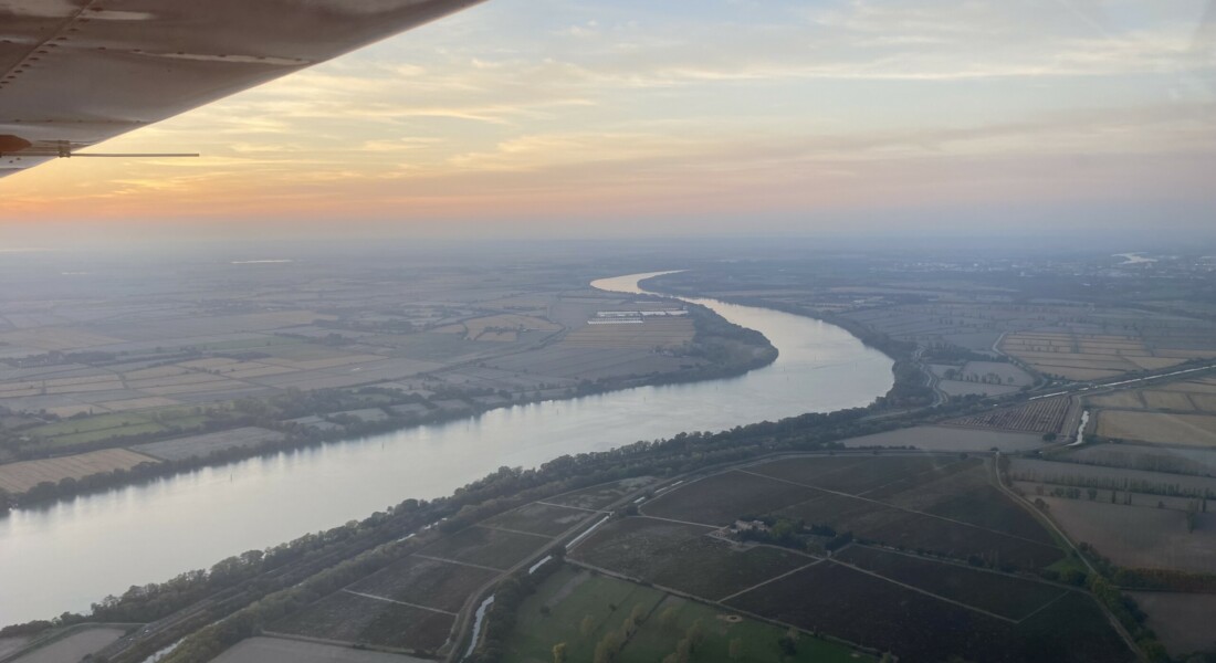 Vol ULM Provence, vol ULM Camargue Couché de soleil, Parc naturel de camargue